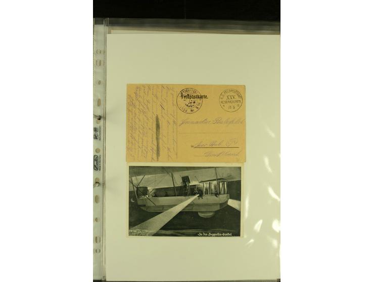 1915/1917, interessante Sammlung "Luftschiffer-Trupps" mit ca. 45 Briefen und Karten mit diversen Briefstempeln und Absenderv