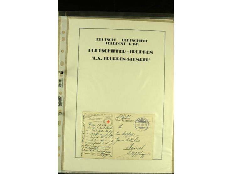 1915/1917, interessante Sammlung "Luftschiffer-Trupps" mit ca. 45 Briefen und Karten mit diversen Briefstempeln und Absenderv