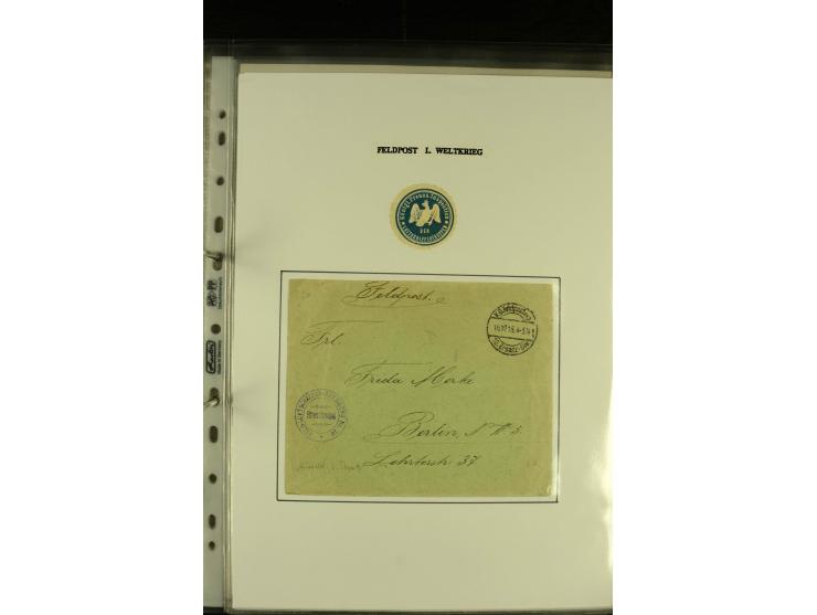 1915/1917, interessante Sammlung "Luftschiffer-Trupps" mit ca. 45 Briefen und Karten mit diversen Briefstempeln und Absenderv