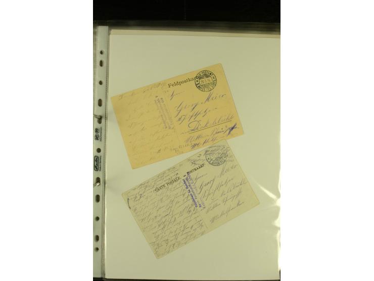 1915/1917, interessante Sammlung "Luftschiffer-Trupps" mit ca. 45 Briefen und Karten mit diversen Briefstempeln und Absenderv