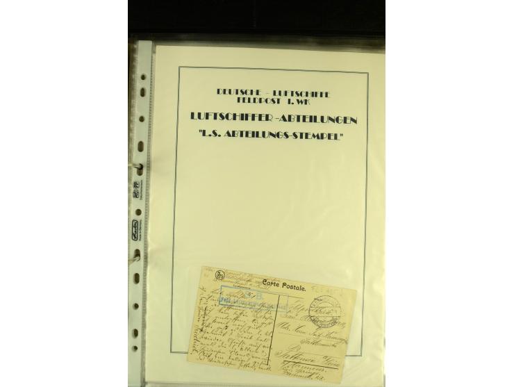 1915/1917, interessante Sammlung "Luftschiffer-Trupps" mit ca. 45 Briefen und Karten mit diversen Briefstempeln und Absenderv