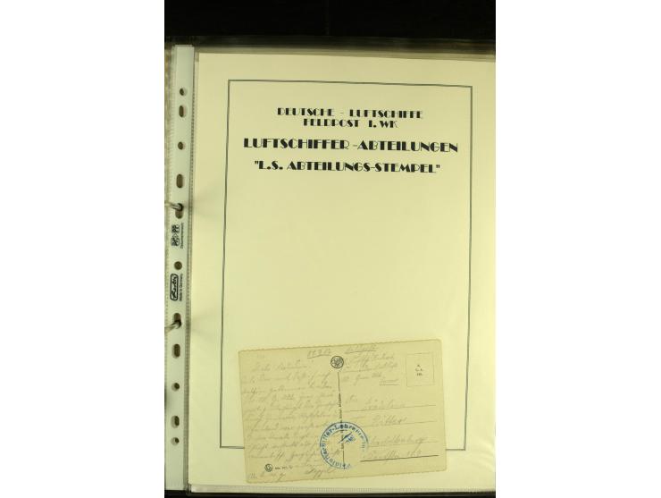 1915/1917, interessante Sammlung "Luftschiffer-Trupps" mit ca. 45 Briefen und Karten mit diversen Briefstempeln und Absenderv