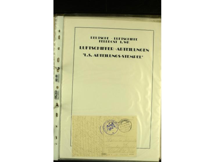 1915/1917, interessante Sammlung "Luftschiffer-Trupps" mit ca. 45 Briefen und Karten mit diversen Briefstempeln und Absenderv
