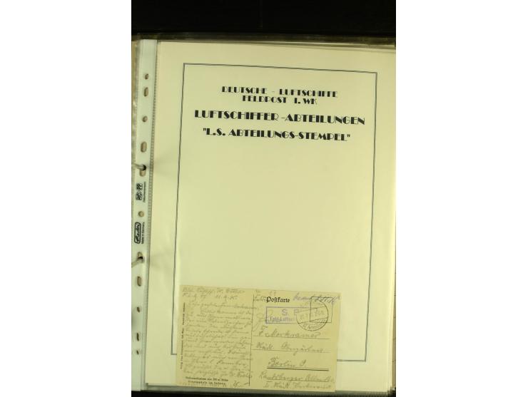 1915/1917, interessante Sammlung "Luftschiffer-Trupps" mit ca. 45 Briefen und Karten mit diversen Briefstempeln und Absenderv