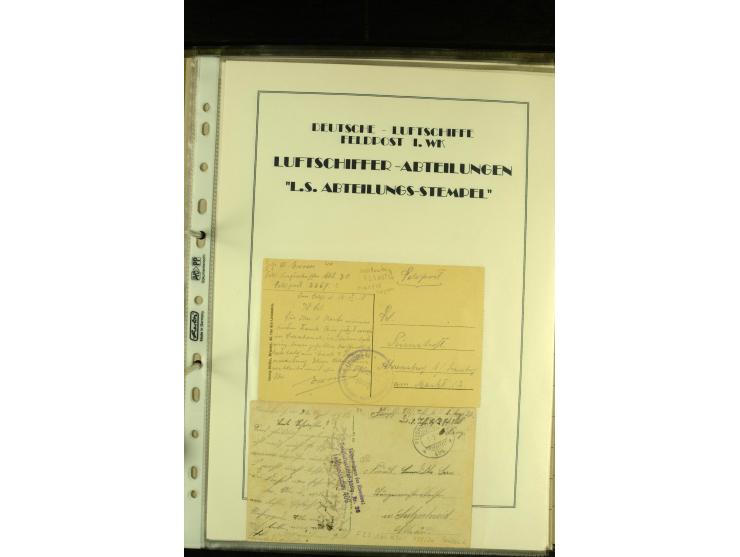 1915/1917, interessante Sammlung "Luftschiffer-Trupps" mit ca. 45 Briefen und Karten mit diversen Briefstempeln und Absenderv