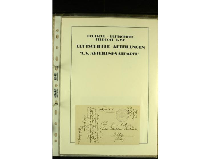 1915/1917, interessante Sammlung "Luftschiffer-Trupps" mit ca. 45 Briefen und Karten mit diversen Briefstempeln und Absenderv