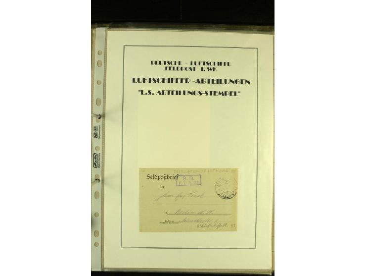 1915/1917, interessante Sammlung "Luftschiffer-Trupps" mit ca. 45 Briefen und Karten mit diversen Briefstempeln und Absenderv