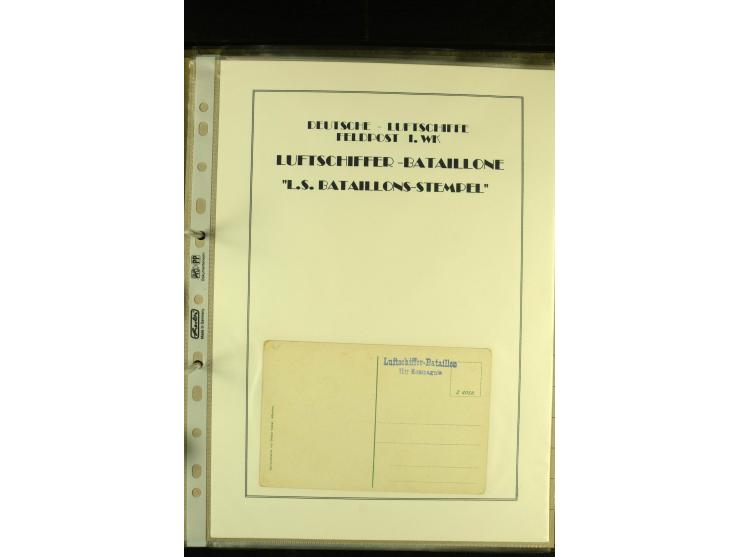 1915/1917, interessante Sammlung "Luftschiffer-Trupps" mit ca. 45 Briefen und Karten mit diversen Briefstempeln und Absenderv