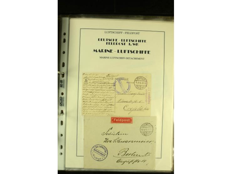 1915/1917, interessante Sammlung "Luftschiffer-Trupps" mit ca. 45 Briefen und Karten mit diversen Briefstempeln und Absenderv