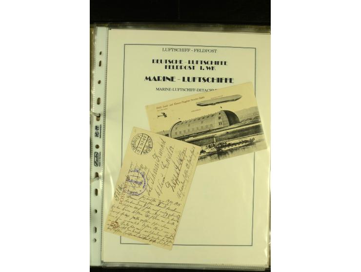 1915/1917, interessante Sammlung "Luftschiffer-Trupps" mit ca. 45 Briefen und Karten mit diversen Briefstempeln und Absenderv