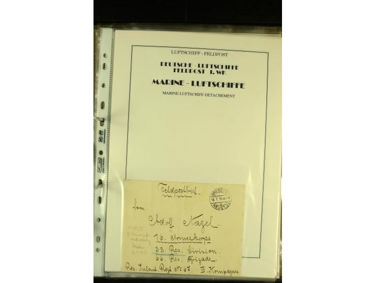 1915/1917, interessante Sammlung "Luftschiffer-Trupps" mit ca. 45 Briefen und Karten mit diversen Briefstempeln und Absenderv