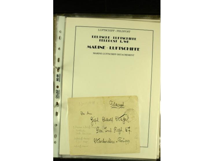 1915/1917, interessante Sammlung "Luftschiffer-Trupps" mit ca. 45 Briefen und Karten mit diversen Briefstempeln und Absenderv