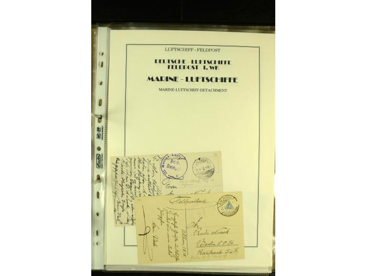 1915/1917, interessante Sammlung "Luftschiffer-Trupps" mit ca. 45 Briefen und Karten mit diversen Briefstempeln und Absenderv