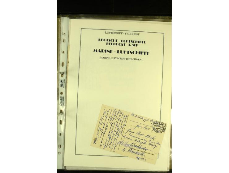 1915/1917, interessante Sammlung "Luftschiffer-Trupps" mit ca. 45 Briefen und Karten mit diversen Briefstempeln und Absenderv