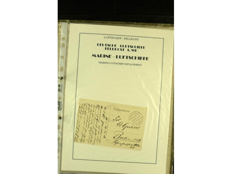 1915/1917, interessante Sammlung "Luftschiffer-Trupps" mit ca. 45 Briefen und Karten mit diversen Briefstempeln und Absenderv