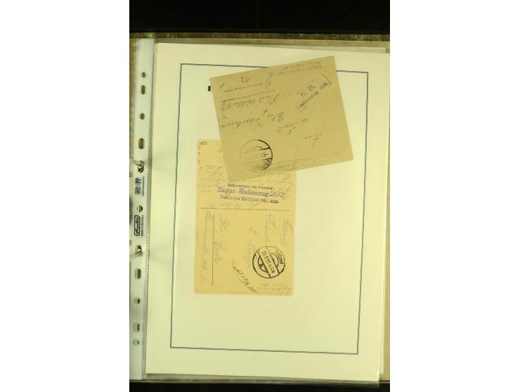 1915/1917, interessante Sammlung "Luftschiffer-Trupps" mit ca. 45 Briefen und Karten mit diversen Briefstempeln und Absenderv