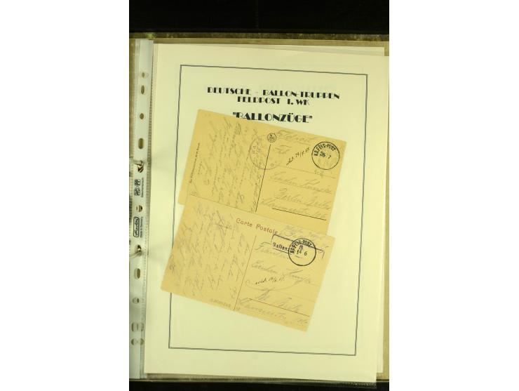 1915/1917, interessante Sammlung "Luftschiffer-Trupps" mit ca. 45 Briefen und Karten mit diversen Briefstempeln und Absenderv