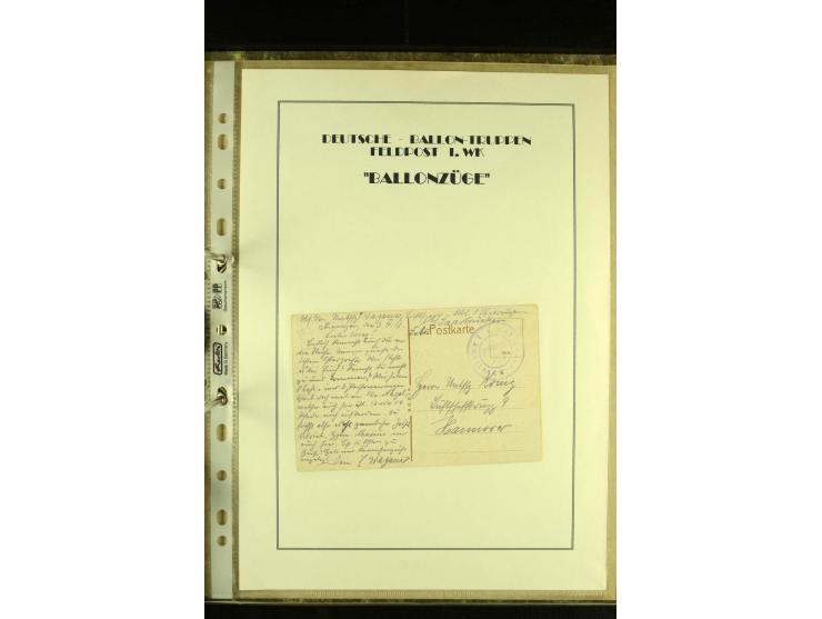 1915/1917, interessante Sammlung "Luftschiffer-Trupps" mit ca. 45 Briefen und Karten mit diversen Briefstempeln und Absenderv