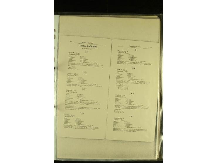 1915/1917, kleine Sammlung "Luftschiff-Feldpost" mit einigen Ansichtskarten diverser Luftschiffe, 3 Feldpostkarten mit Komman