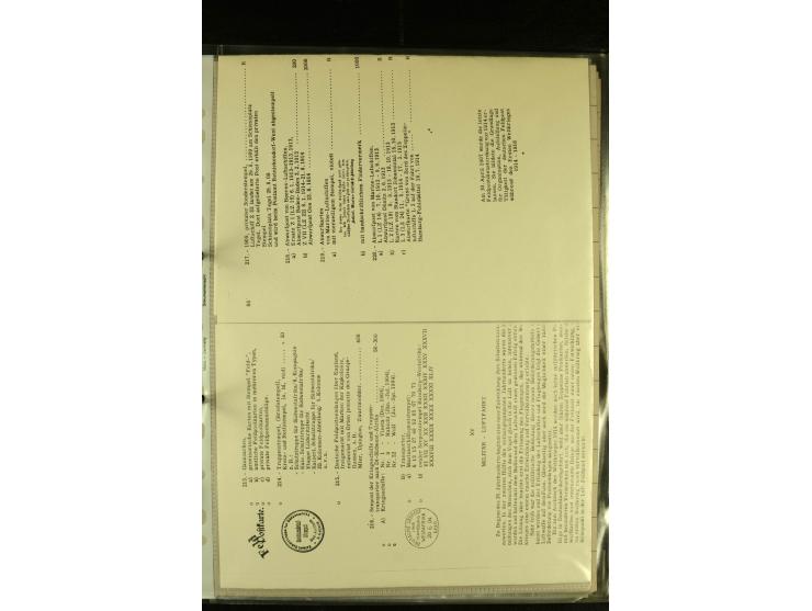 1915/1917, kleine Sammlung "Luftschiff-Feldpost" mit einigen Ansichtskarten diverser Luftschiffe, 3 Feldpostkarten mit Komman