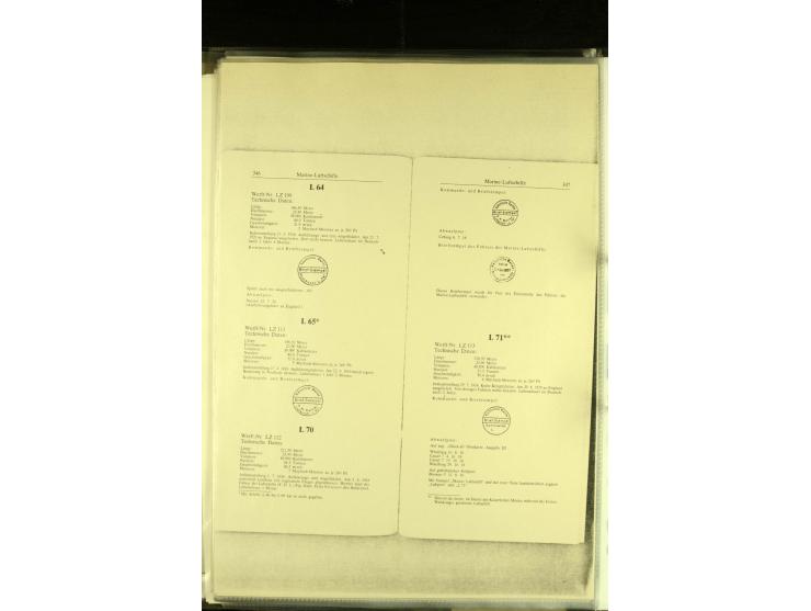 1915/1917, kleine Sammlung "Luftschiff-Feldpost" mit einigen Ansichtskarten diverser Luftschiffe, 3 Feldpostkarten mit Komman