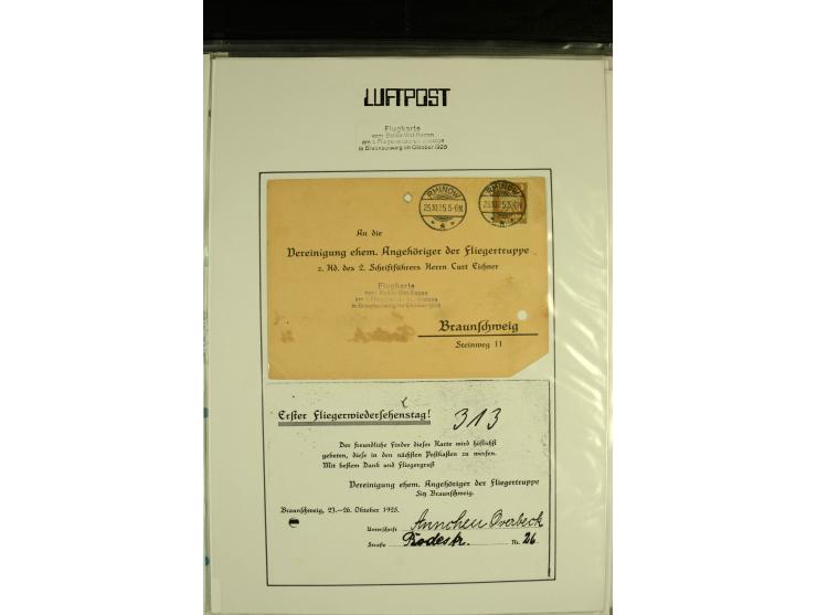 1870/1937, kleine Sammlung mit u.a. 2 Ballon Monte-Faltbriefen, Beute-Brief mit hds. Vermerk "Ballon Monte" als Feldpostbrief