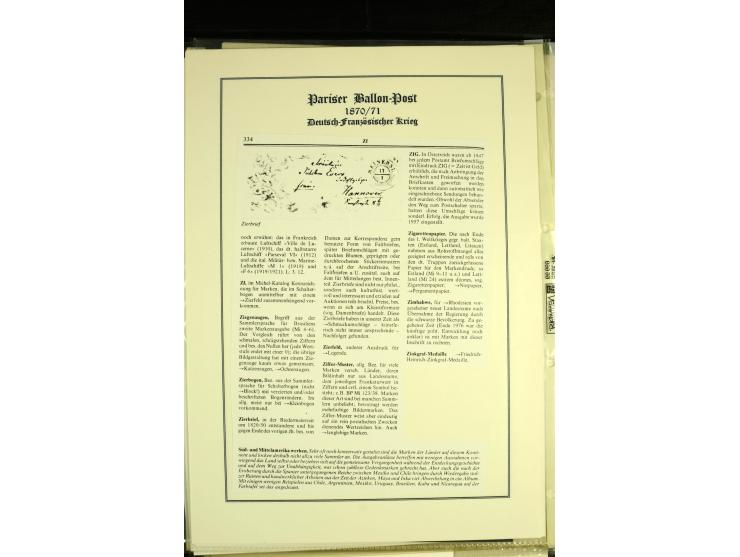 1870/1937, kleine Sammlung mit u.a. 2 Ballon Monte-Faltbriefen, Beute-Brief mit hds. Vermerk "Ballon Monte" als Feldpostbrief