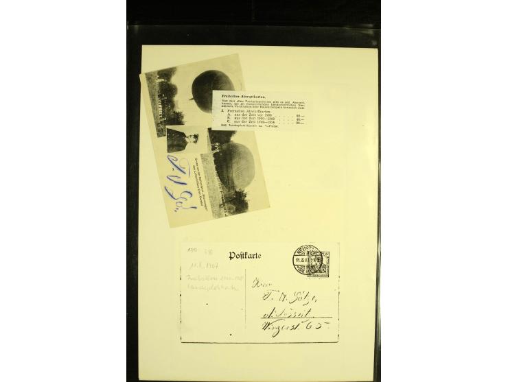 1870/1937, kleine Sammlung mit u.a. 2 Ballon Monte-Faltbriefen, Beute-Brief mit hds. Vermerk "Ballon Monte" als Feldpostbrief