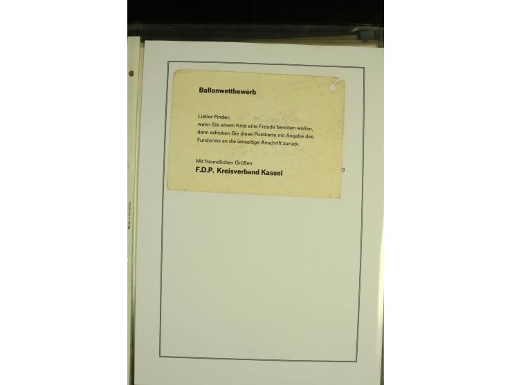 1870/1937, kleine Sammlung mit u.a. 2 Ballon Monte-Faltbriefen, Beute-Brief mit hds. Vermerk "Ballon Monte" als Feldpostbrief