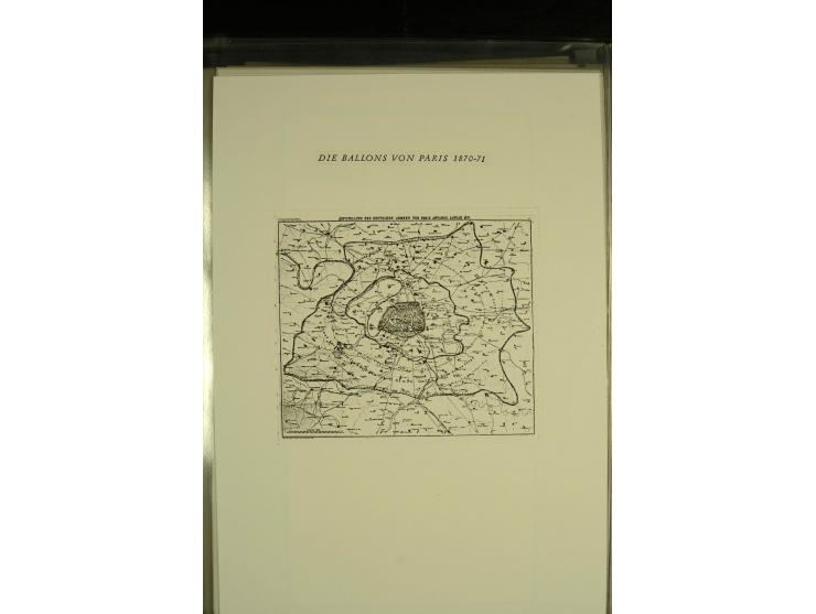 1870/1937, kleine Sammlung mit u.a. 2 Ballon Monte-Faltbriefen, Beute-Brief mit hds. Vermerk "Ballon Monte" als Feldpostbrief