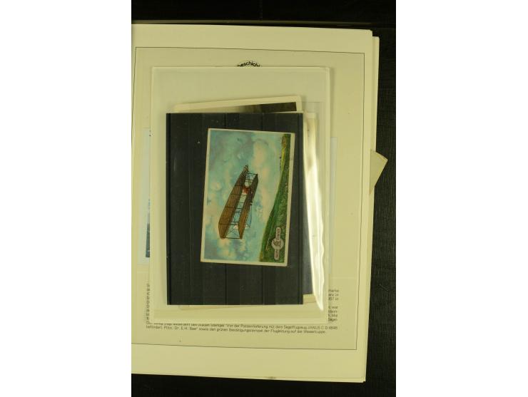 1910/82 (ca.), Partie Belege, dabei Fotos, Ansichtskarten, Segelflug-Olympia-Heft, Flug-Bescheinigung etc.