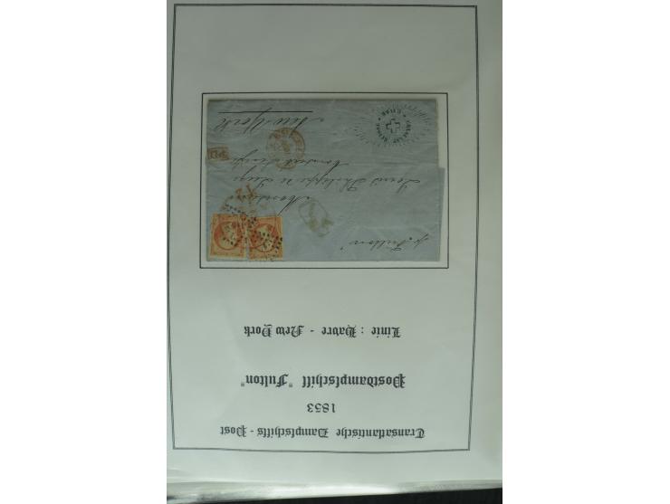 1626/1930, umfangreiche Sammlung "Transatlantik-Schiffspost" (inkl. etwas Europäische Schiffspost) mit über 150 Briefen und K
