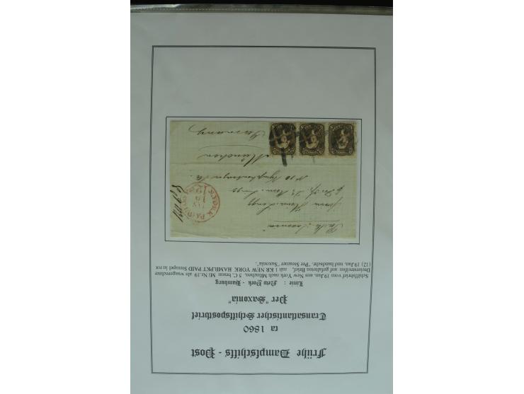 1626/1930, umfangreiche Sammlung "Transatlantik-Schiffspost" (inkl. etwas Europäische Schiffspost) mit über 150 Briefen und K