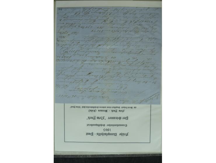 1626/1930, umfangreiche Sammlung "Transatlantik-Schiffspost" (inkl. etwas Europäische Schiffspost) mit über 150 Briefen und K