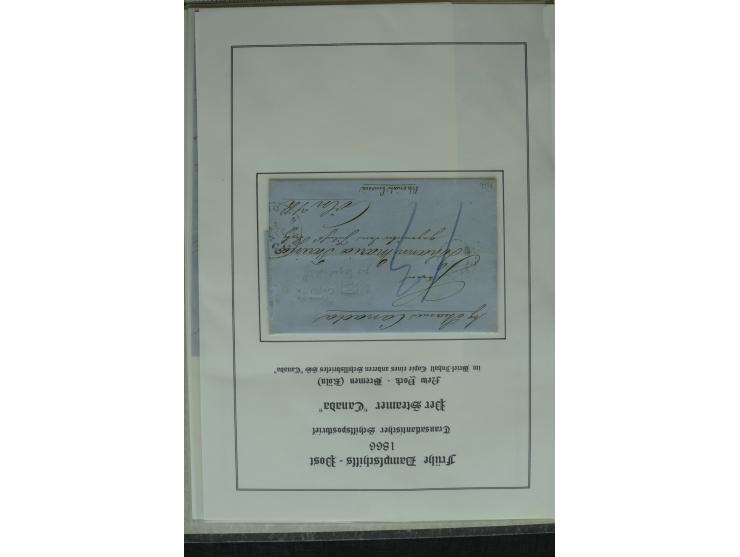 1626/1930, umfangreiche Sammlung "Transatlantik-Schiffspost" (inkl. etwas Europäische Schiffspost) mit über 150 Briefen und K