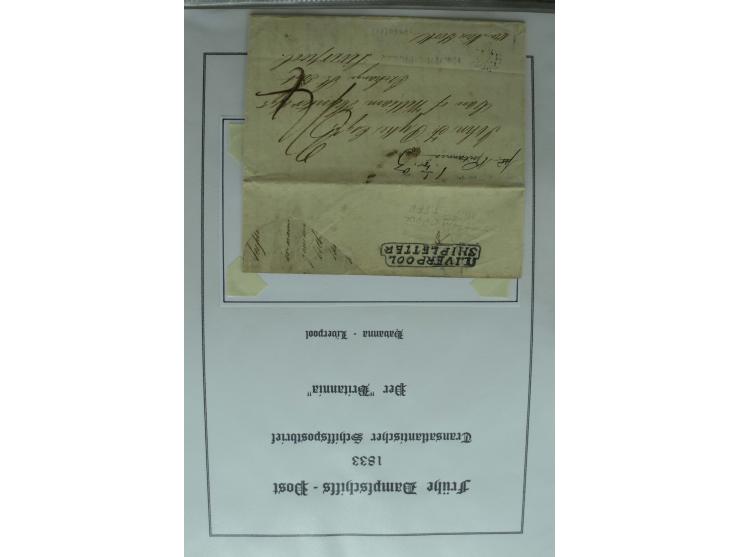 1626/1930, umfangreiche Sammlung "Transatlantik-Schiffspost" (inkl. etwas Europäische Schiffspost) mit über 150 Briefen und K