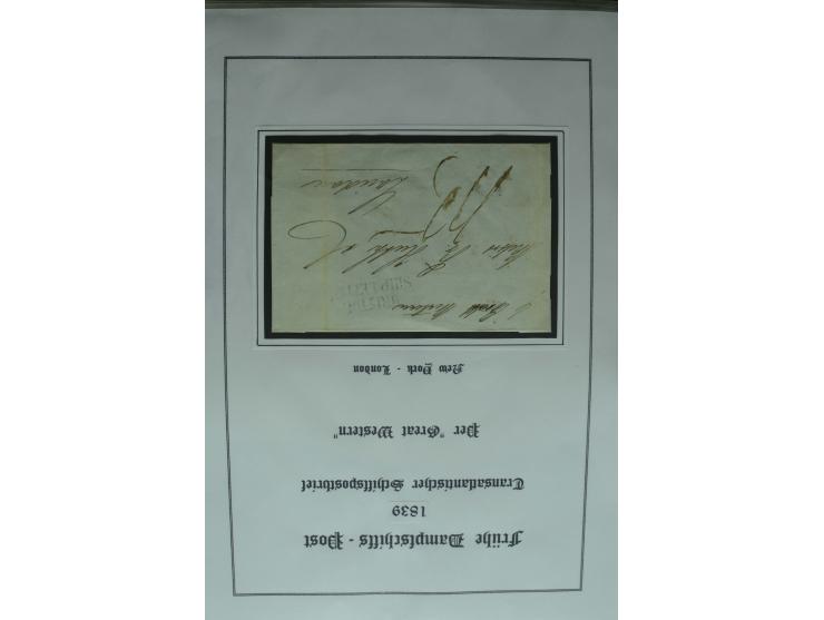1626/1930, umfangreiche Sammlung "Transatlantik-Schiffspost" (inkl. etwas Europäische Schiffspost) mit über 150 Briefen und K