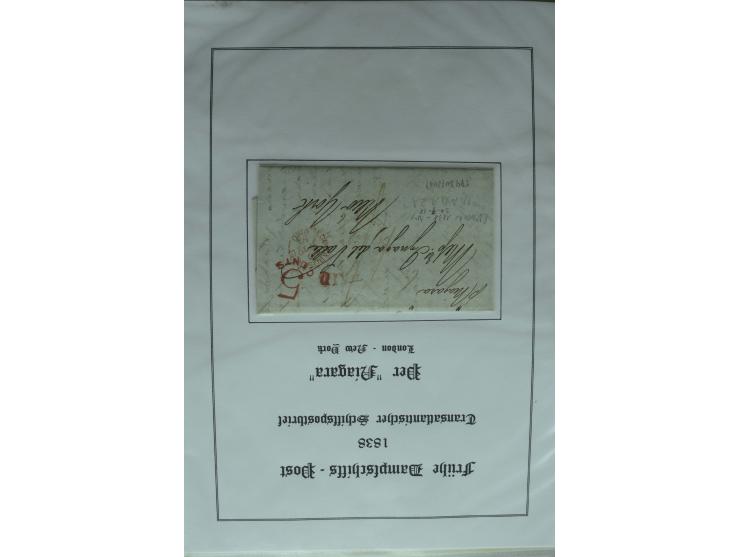 1626/1930, umfangreiche Sammlung "Transatlantik-Schiffspost" (inkl. etwas Europäische Schiffspost) mit über 150 Briefen und K