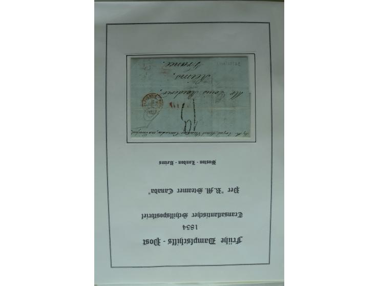 1626/1930, umfangreiche Sammlung "Transatlantik-Schiffspost" (inkl. etwas Europäische Schiffspost) mit über 150 Briefen und K