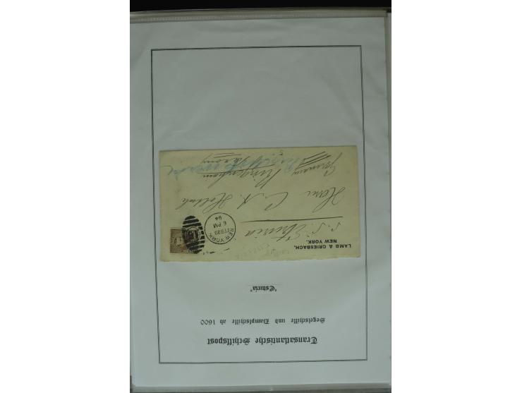 1626/1930, umfangreiche Sammlung "Transatlantik-Schiffspost" (inkl. etwas Europäische Schiffspost) mit über 150 Briefen und K