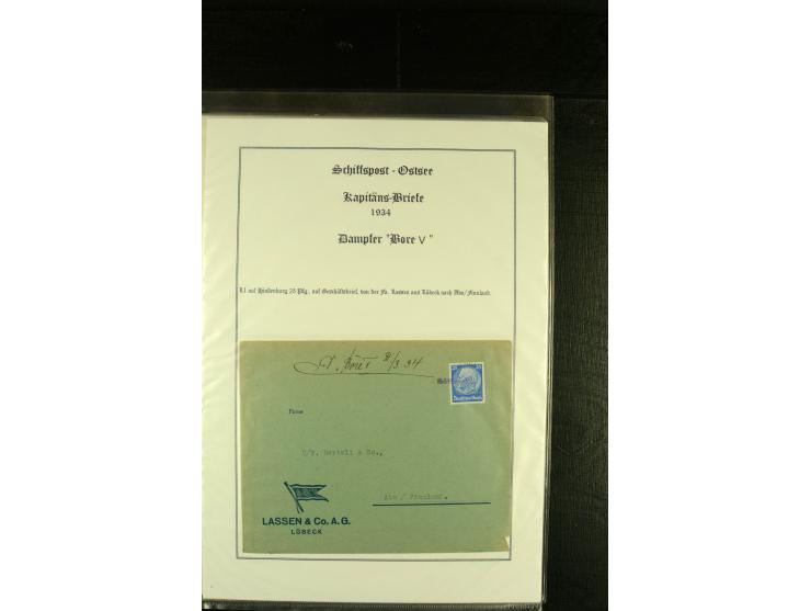 1905/1940, kleine Sammlung "Schiffspost Deutschland - Finnland" mit über 20 Briefen und Karten, am Anfang mit hds. Leitvermer