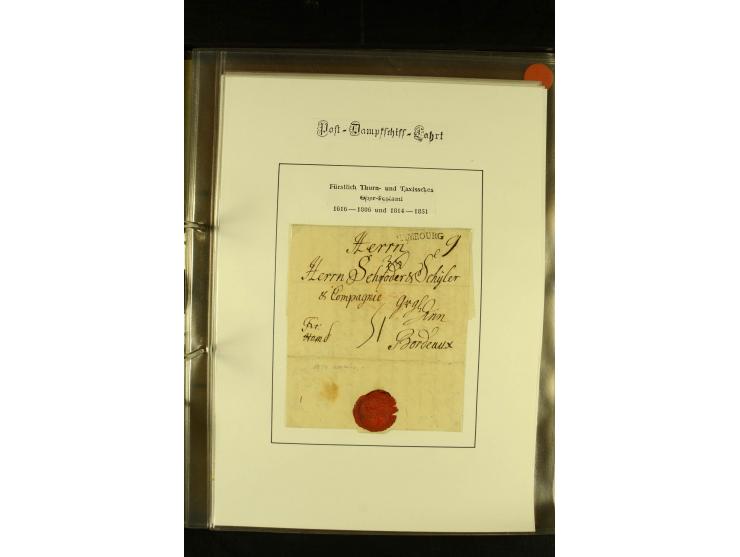 1812/1940 (ca.), umfangreiche Sammlung "Dampfschiffahrt auf der Ost- und Nordsee" mit ca. 240 Briefen und Karten, dabei frühe