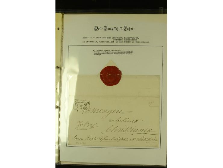 1812/1940 (ca.), umfangreiche Sammlung "Dampfschiffahrt auf der Ost- und Nordsee" mit ca. 240 Briefen und Karten, dabei frühe