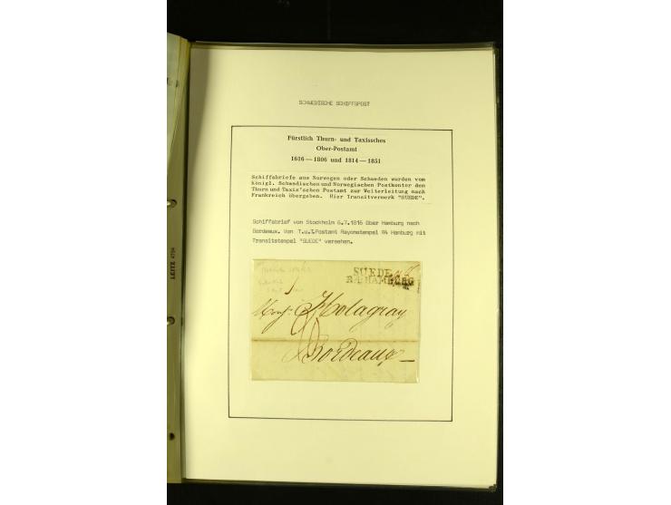 1812/1940 (ca.), umfangreiche Sammlung "Dampfschiffahrt auf der Ost- und Nordsee" mit ca. 240 Briefen und Karten, dabei frühe