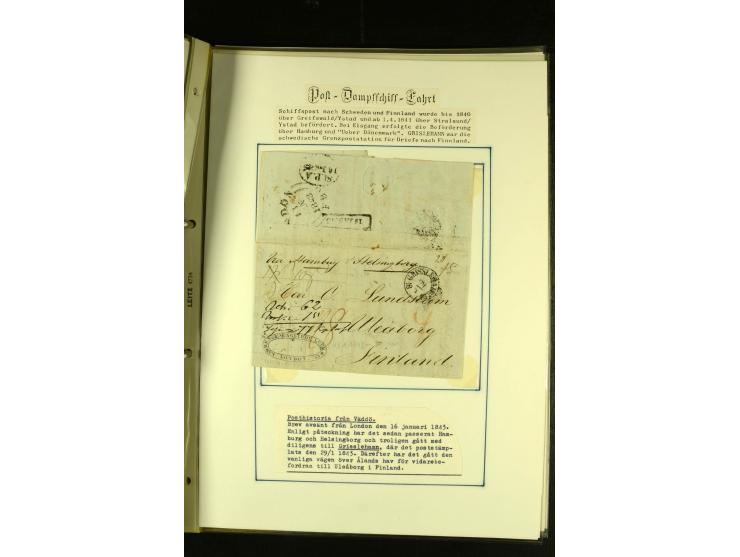 1812/1940 (ca.), umfangreiche Sammlung "Dampfschiffahrt auf der Ost- und Nordsee" mit ca. 240 Briefen und Karten, dabei frühe