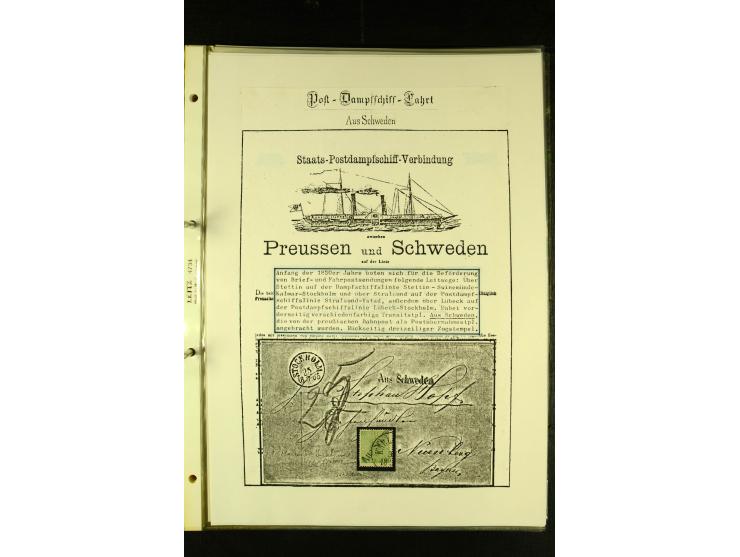 1812/1940 (ca.), umfangreiche Sammlung "Dampfschiffahrt auf der Ost- und Nordsee" mit ca. 240 Briefen und Karten, dabei frühe