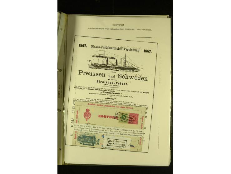 1812/1940 (ca.), umfangreiche Sammlung "Dampfschiffahrt auf der Ost- und Nordsee" mit ca. 240 Briefen und Karten, dabei frühe