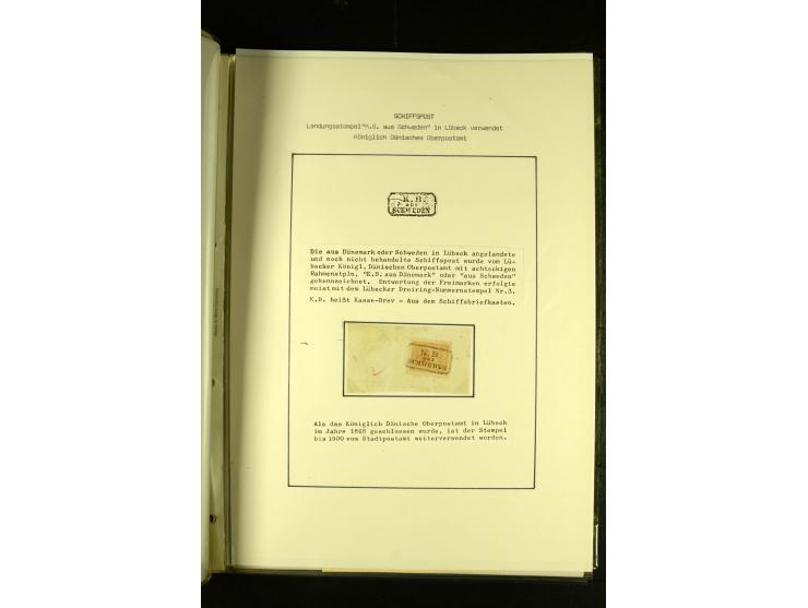 1812/1940 (ca.), umfangreiche Sammlung "Dampfschiffahrt auf der Ost- und Nordsee" mit ca. 240 Briefen und Karten, dabei frühe