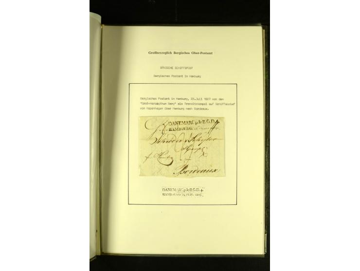 1812/1940 (ca.), umfangreiche Sammlung "Dampfschiffahrt auf der Ost- und Nordsee" mit ca. 240 Briefen und Karten, dabei frühe