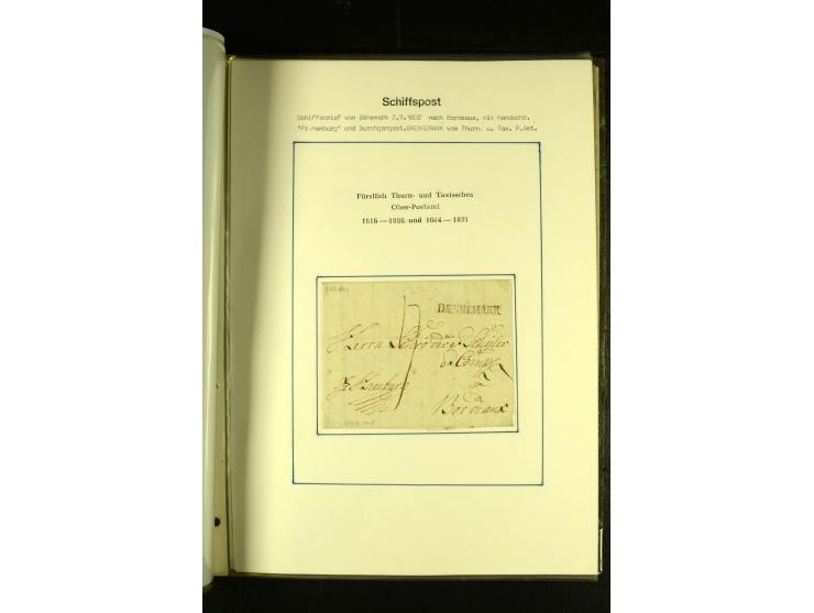 1812/1940 (ca.), umfangreiche Sammlung "Dampfschiffahrt auf der Ost- und Nordsee" mit ca. 240 Briefen und Karten, dabei frühe